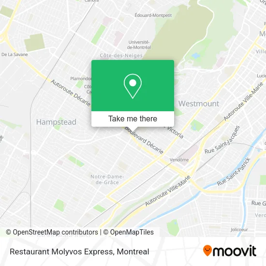 Restaurant Molyvos Express map