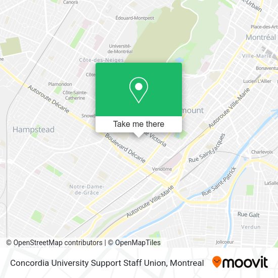 Concordia University Support Staff Union map