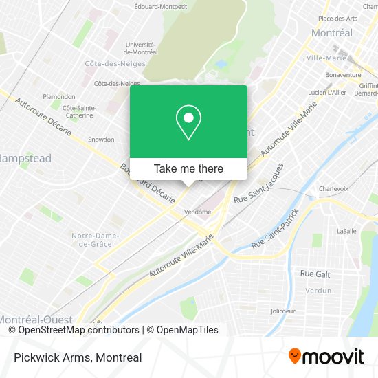 Pickwick Arms map