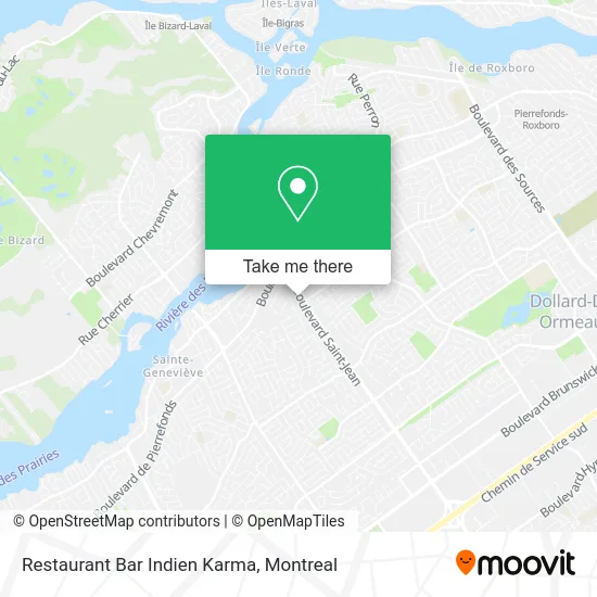 Restaurant Bar Indien Karma map
