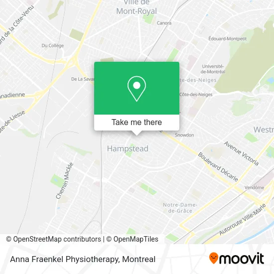 Anna Fraenkel Physiotherapy map