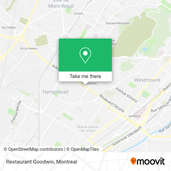 Restaurant Goodwin map