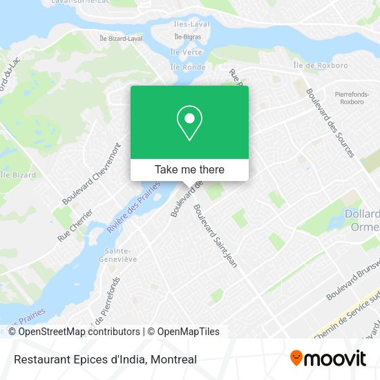 Restaurant Epices d'India map