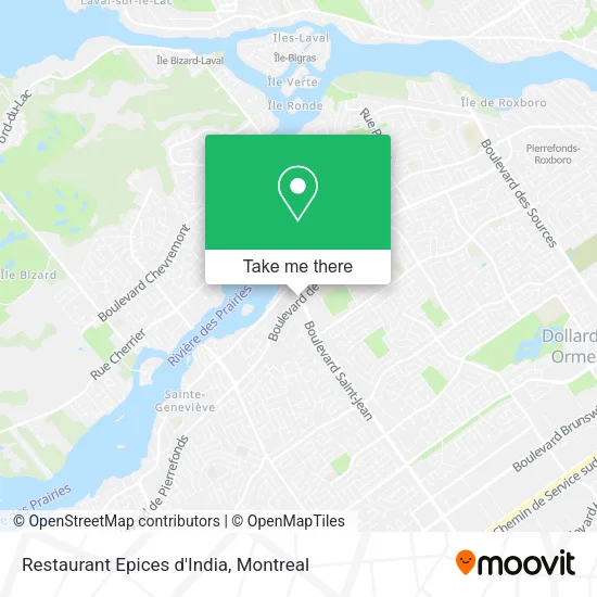 Restaurant Epices d'India map