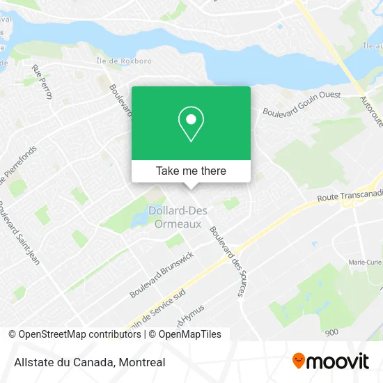 Allstate du Canada map