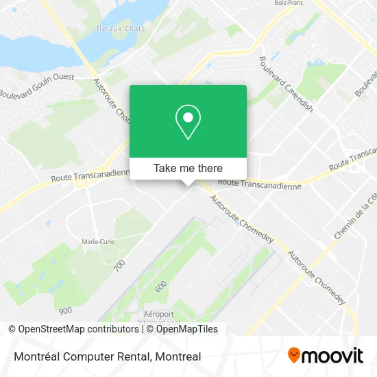 Montréal Computer Rental map