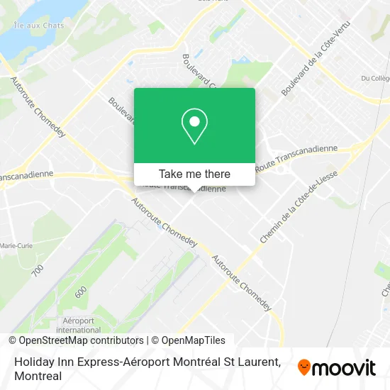 Holiday Inn Express-Aéroport Montréal St Laurent map