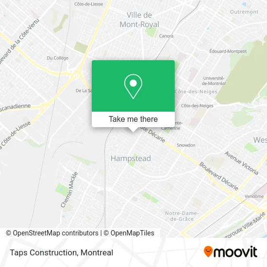 Taps Construction map