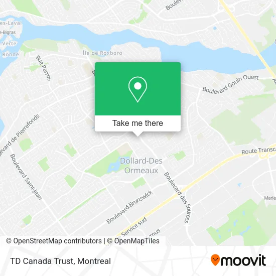 TD Canada Trust map
