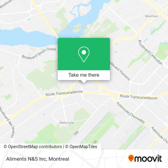 Aliments N&S Inc map
