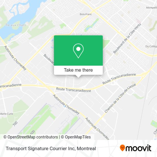 Transport Signature Courrier Inc map