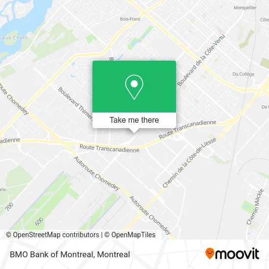 BMO Bank of Montreal map