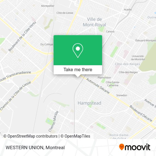 WESTERN UNION map