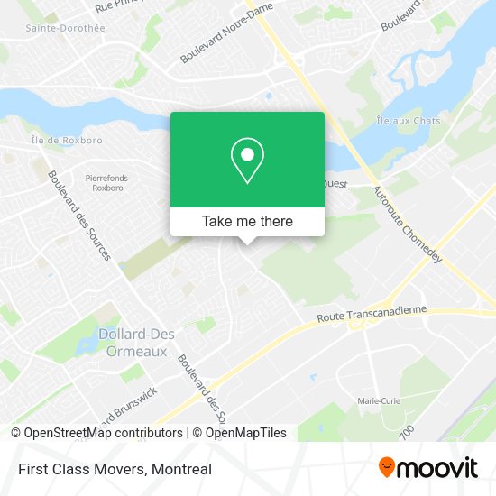 First Class Movers map