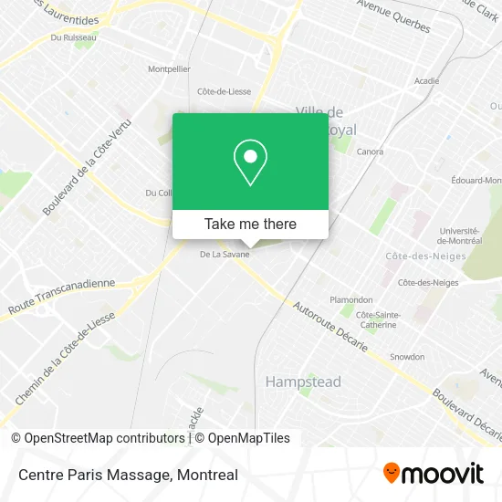 Centre Paris Massage map