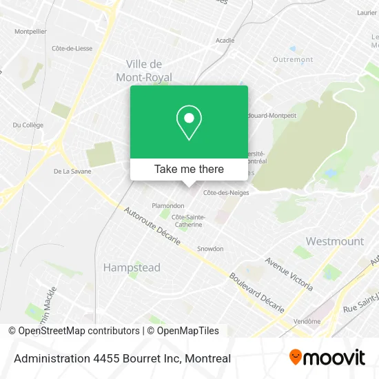 Administration 4455 Bourret Inc map