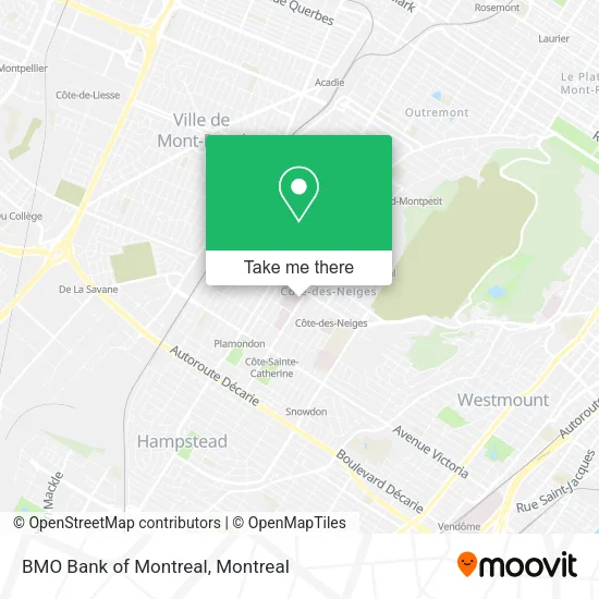 BMO Bank of Montreal map