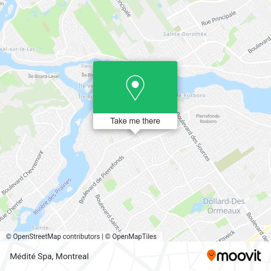 Médité Spa map