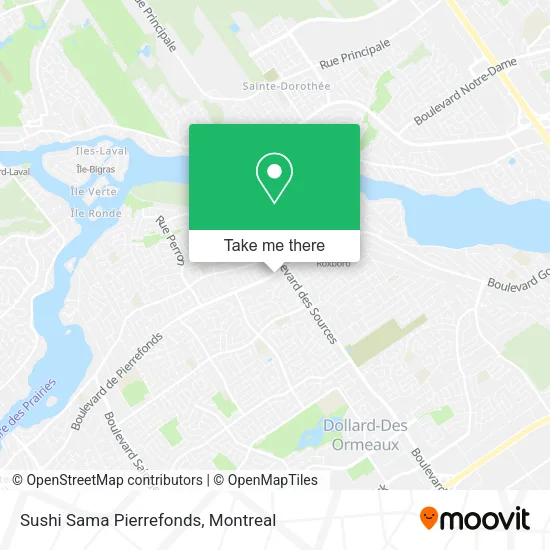 Sushi Sama Pierrefonds map