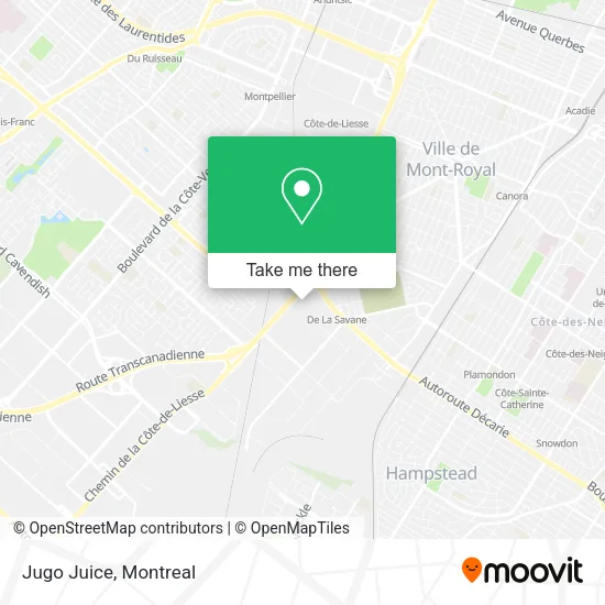 Jugo Juice map