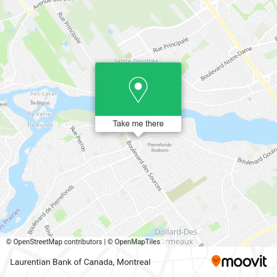 Laurentian Bank of Canada map