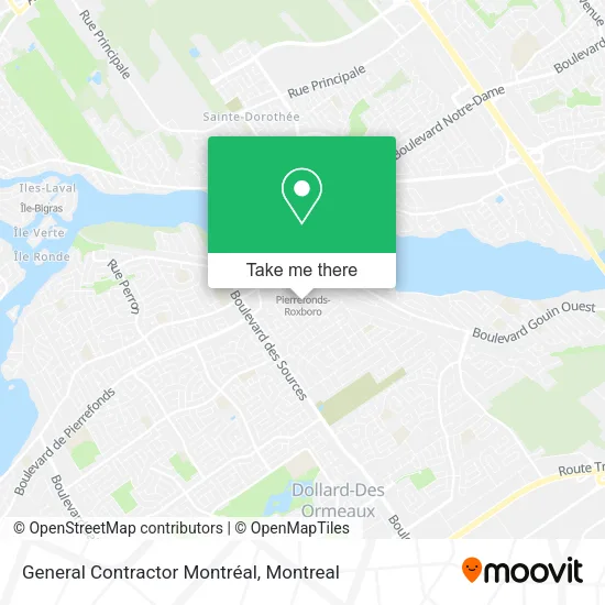 General Contractor Montréal map