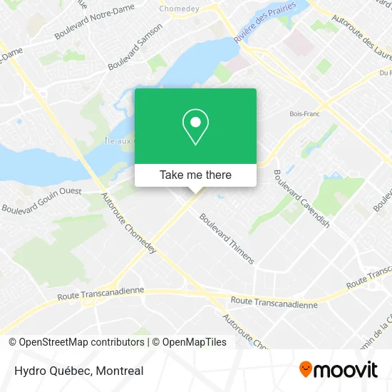 Hydro Québec map
