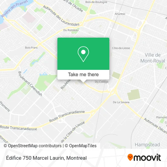 Édifice 750 Marcel Laurin map