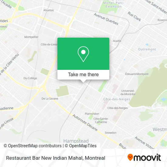 Restaurant Bar New Indian Mahal map