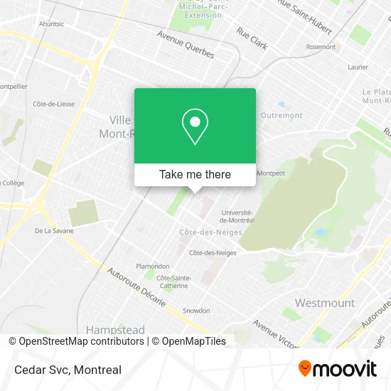 Cedar Svc map