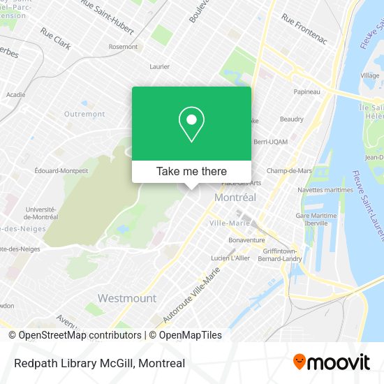 Redpath Library McGill map