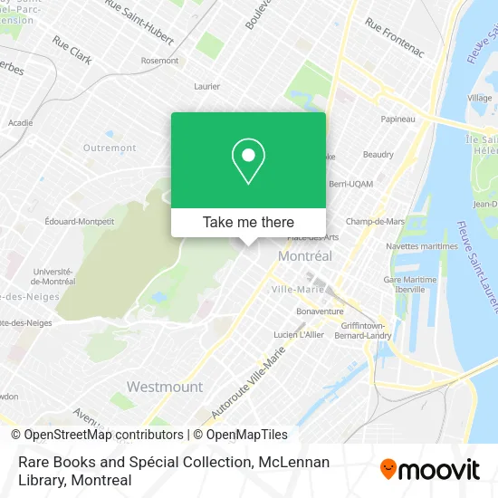 Rare Books and Spécial Collection, McLennan Library map
