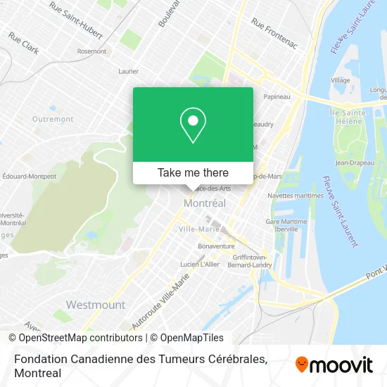 Fondation Canadienne des Tumeurs Cérébrales map