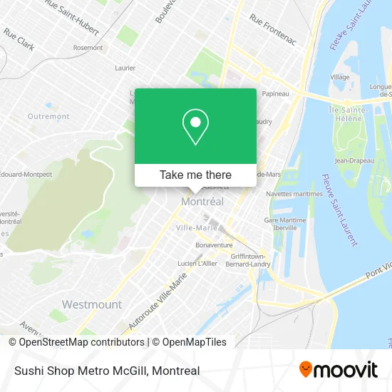 Sushi Shop Metro McGill map