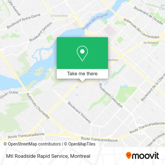 Mtl Roadside Rapid Service map