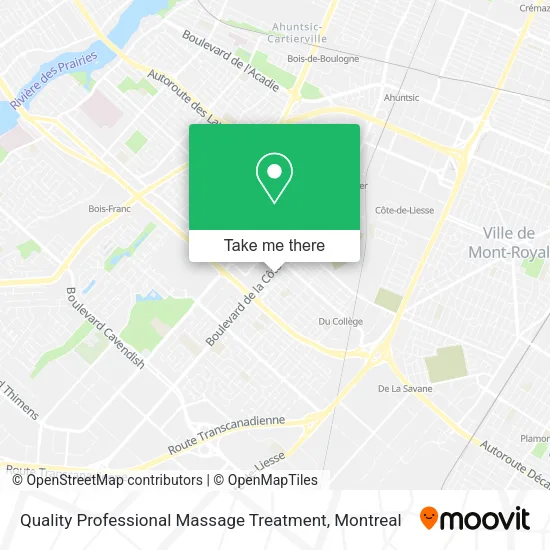 Quality Professional Massage Treatment map