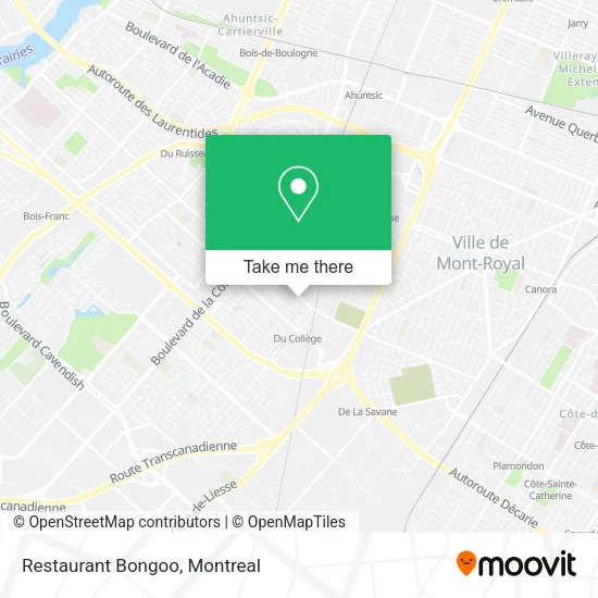 Restaurant Bongoo map
