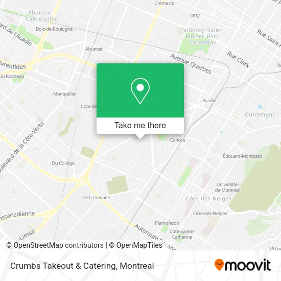 Crumbs Takeout & Catering map