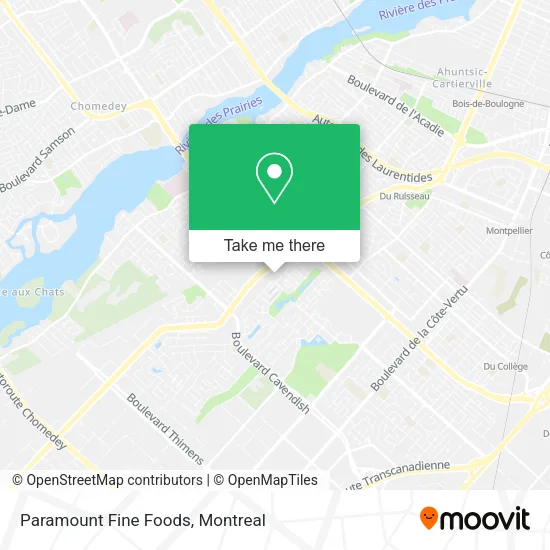 Paramount Fine Foods map