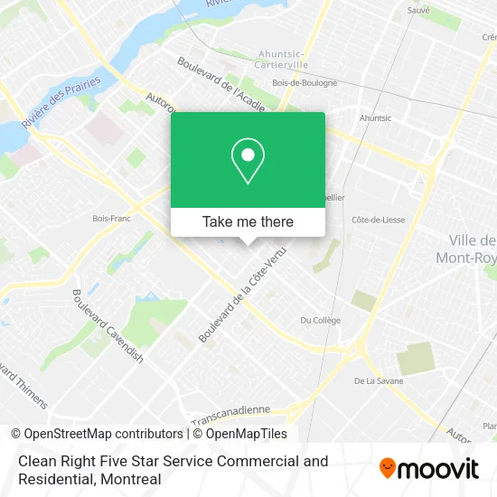 Clean Right Five Star Service Commercial and Residential map