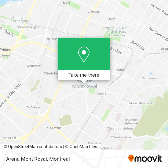 Arena Mont Royal map