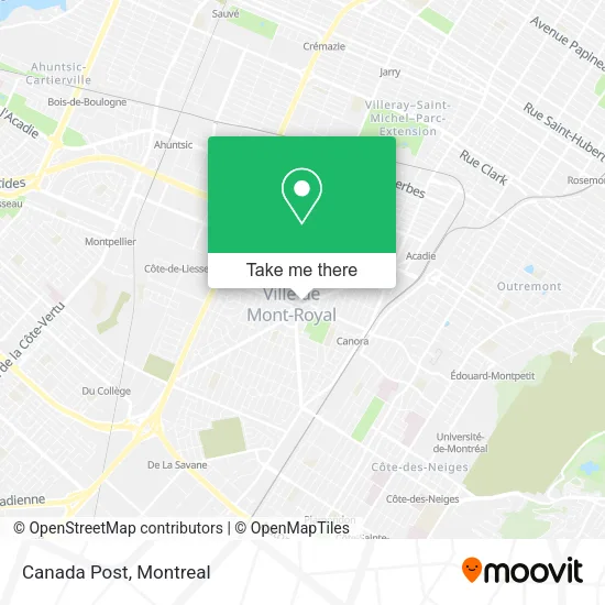 Canada Post map