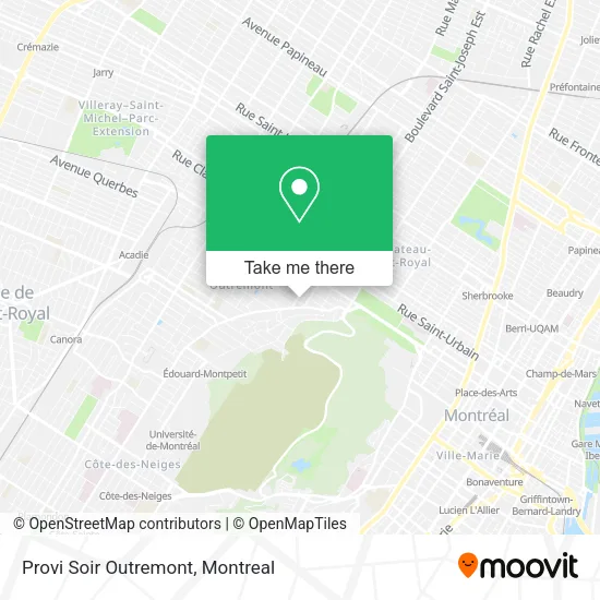Provi Soir Outremont map