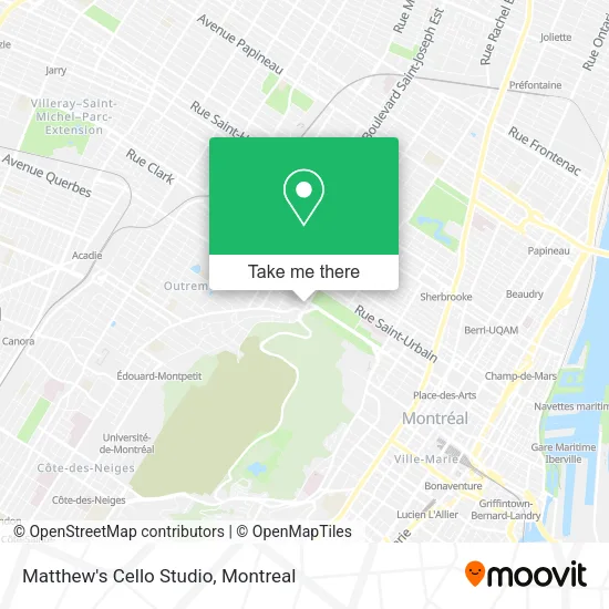 Matthew's Cello Studio map