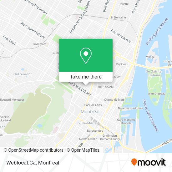 Weblocal.Ca map