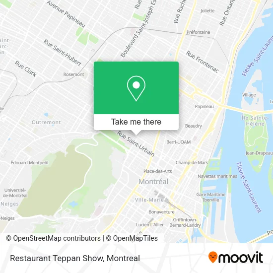 Restaurant Teppan Show map