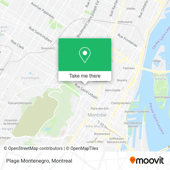 Plage Montenegro map