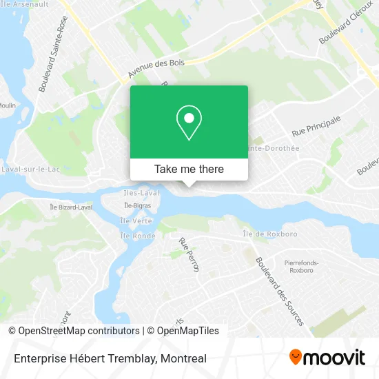 Enterprise Hébert Tremblay map