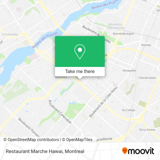 Restaurant Marche Hawai map