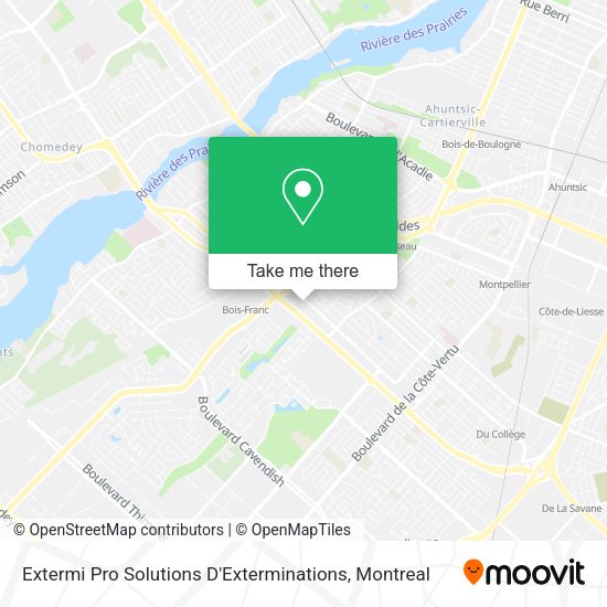 Extermi Pro Solutions D'Exterminations map
